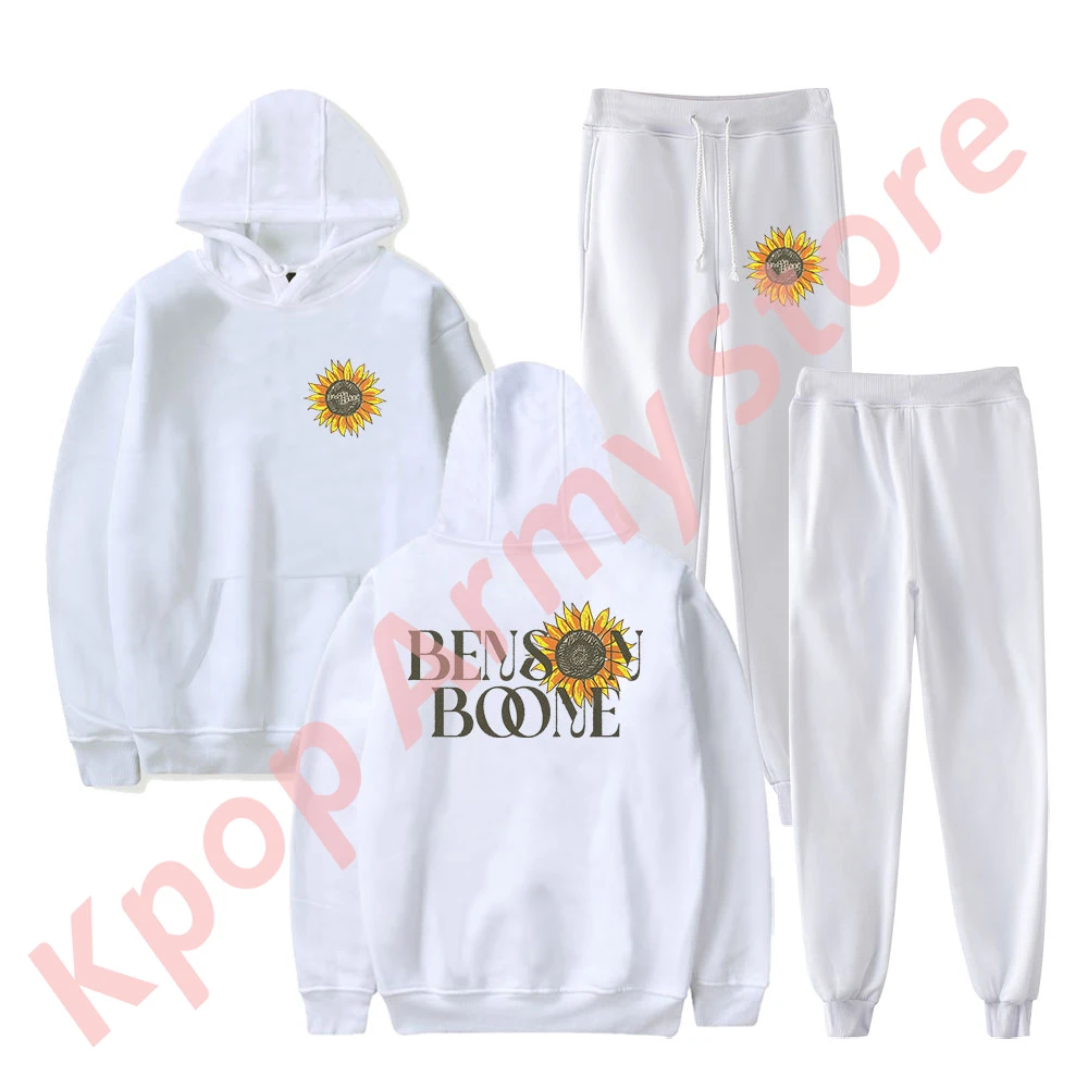 Benson Boone Sunflower Hoodies Set Fireworks and Rollerblades Tour Merch Hooded Unisex Fashion Casual Sweatshirts