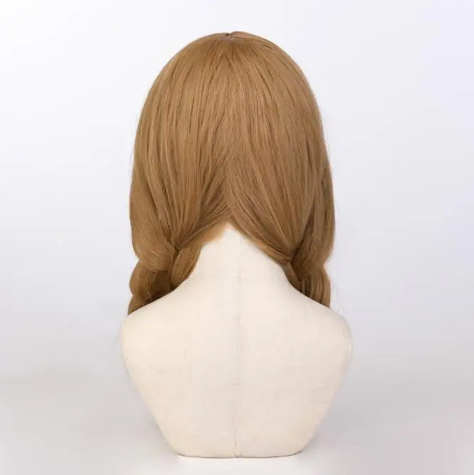 Lisa Cosplay Wig  New Skin Lisa 60cm Linen Brown Braided Wig Heat Resistant A Sobriquet Under Shade Wigs + Wig Cap