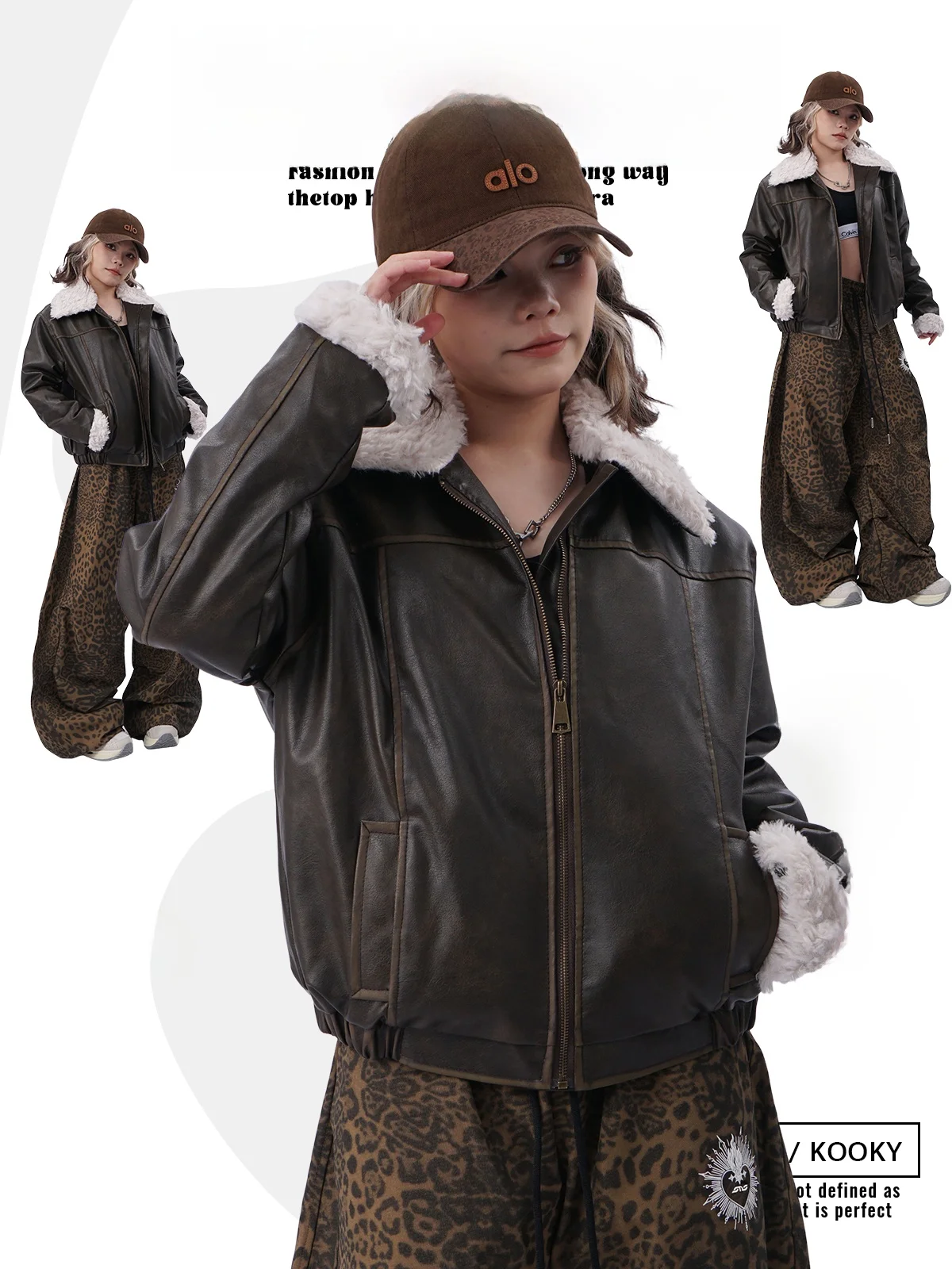 

Стильная женская кожаная куртка-пилот свободного кроя, утепленная, коричневая, с хлопковой подкладкой, воротником-стойкой, модная, для повседневной носки