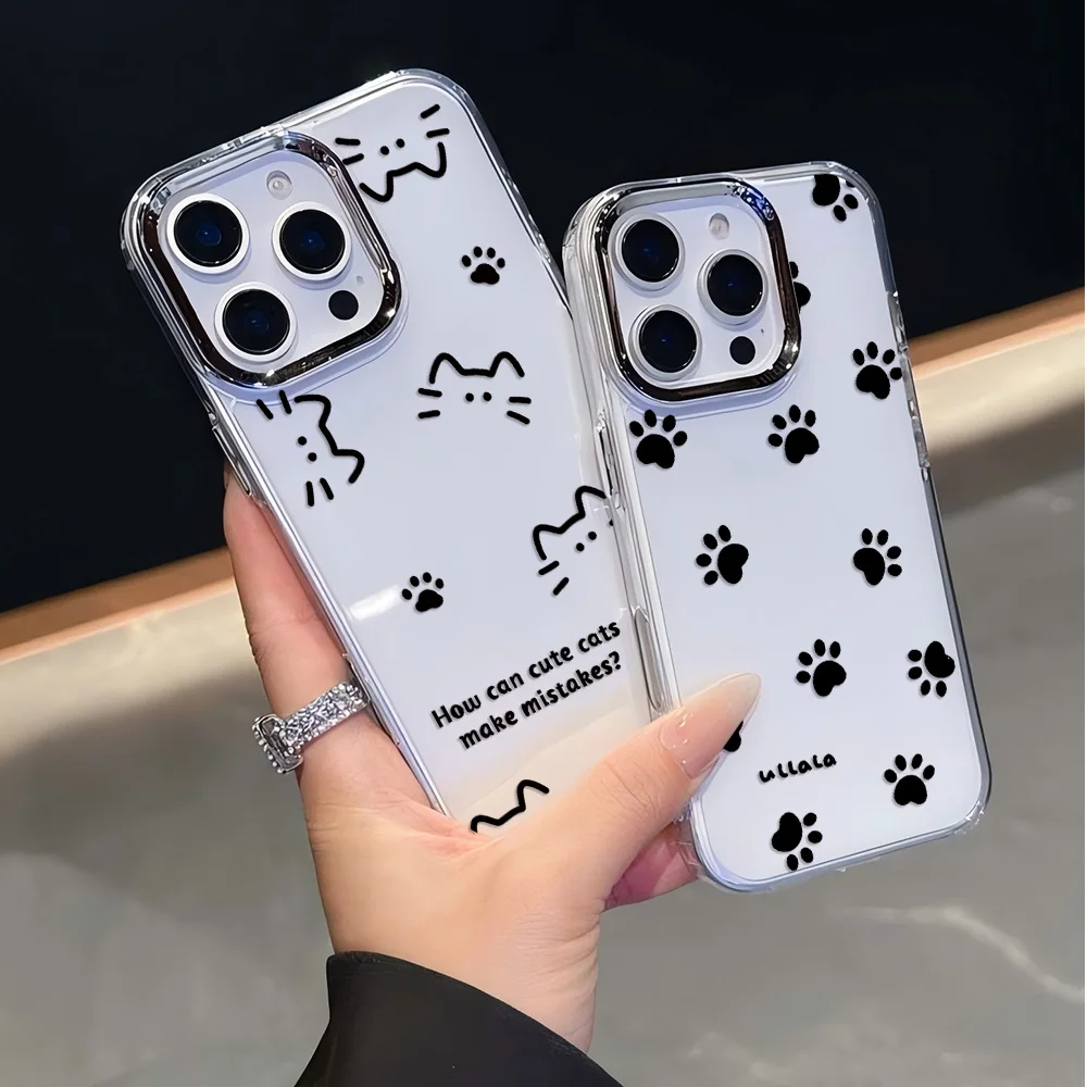 

Модный чехол для телефона с принтом черной кошачьей лапы для Samsung Galaxy A73 A16 A06 A35 A55 A25 A05S A15 A56 A54 A36 A34 A24 A26 4G 5G Cover