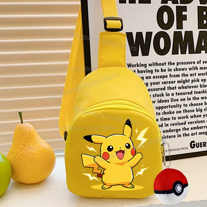 Bolsas de Pecho de Anime con Diseño de Pikachu y Eevee, Bolsas de Viaje con Diseño de Pokémon Charizard, Bolsas Cruzadas Deportivas para Niños y Niñas, Bolsa de Hombro para Teléfono