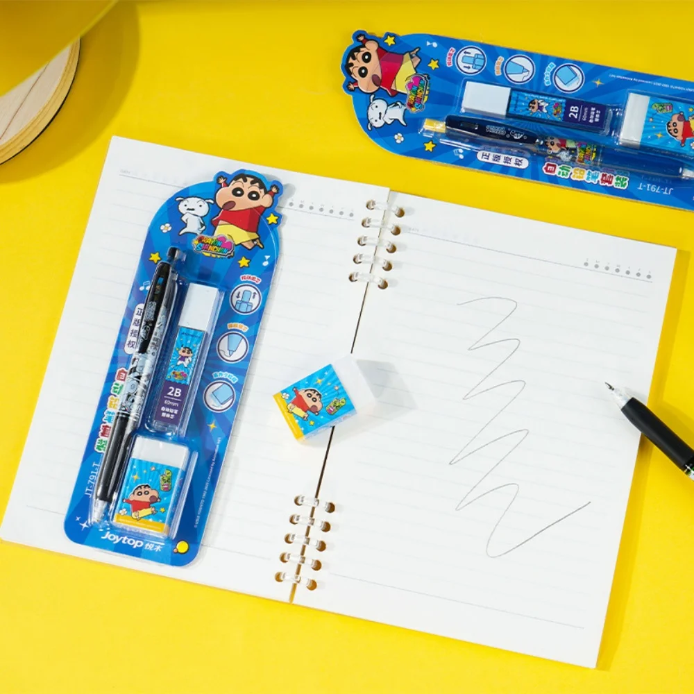 Genuine Crayon Shin-chan 0.5mm Mechanical Pen Automatic Pen with Refills for School Supplies Office Stationery Girls Gifts