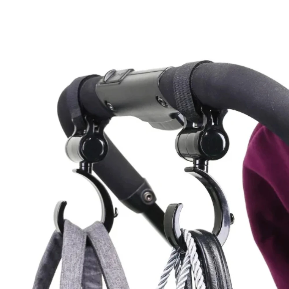 

2Pcs Universal Cart & Stroller Hooks, Heavy Duty Design Hanging Bags on Pram, Pushchair and Wagon
