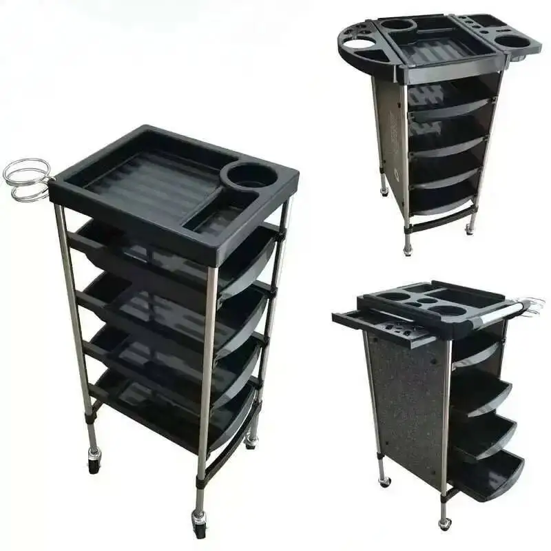 

Salon Furniture Manicure Support Cart Trolly Wheels Storage Food Serving Mobile Beauty Tray Trolley Professional Household Tool
