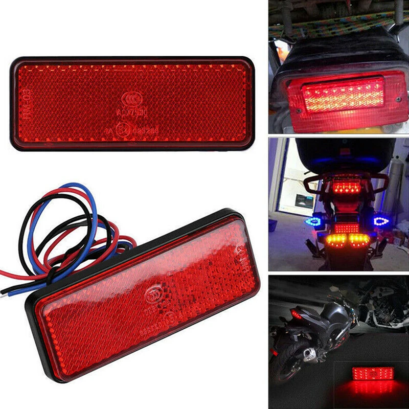 1PCS 24LED Motorcycle LED Brake Light Rear Light Brake LED Reflector Motorbike Stop Light Moto Tail Light 12V