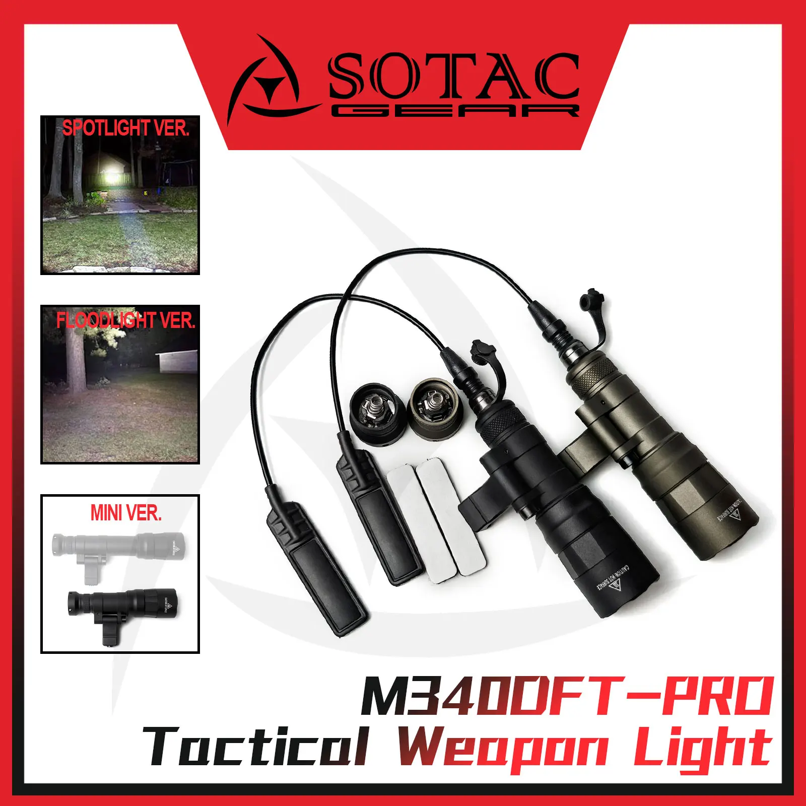 

Tactical light M340DFT PRO Tactical Flashlight 650 LM LED Light Mlok Mount Fit 20mm Rail tactical light for Hunting