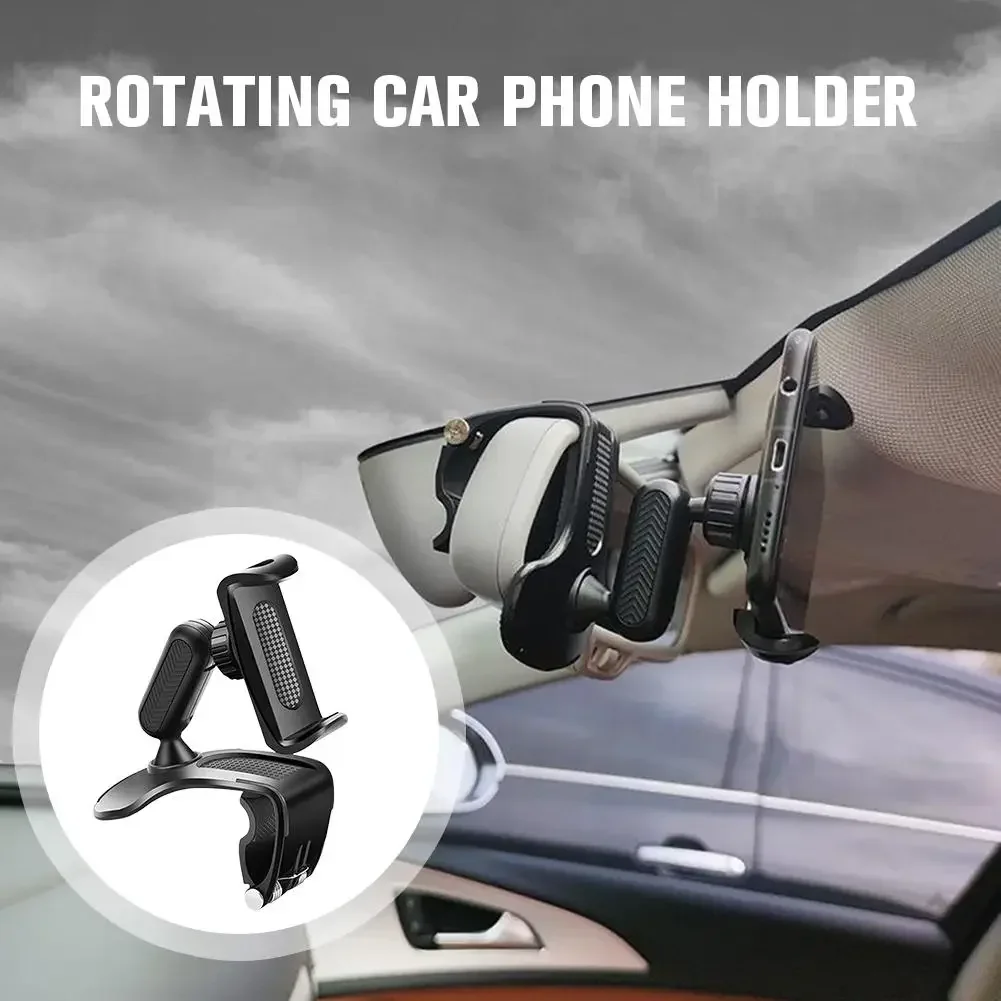 Car Phone Holder Dash Board Mount Instrument Clip Rearview Mirror Stand Multifunction Rotatable Auto Bracket for Xiaomi IPhone