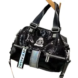 New Fancy Women's Bag Explosive Casual Diamond-studded Sequin Tote Handbag Carrying Out Single Shoulder Crossbody Bag for Women
