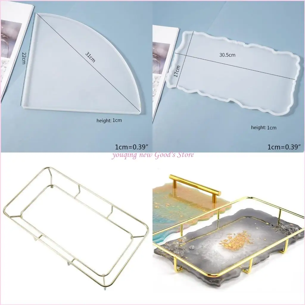 

57QA кристаллическая форма для подноса из эпоксидной смолы, тарелка для фруктов, коврик для чашки, силиконовая форма для литья