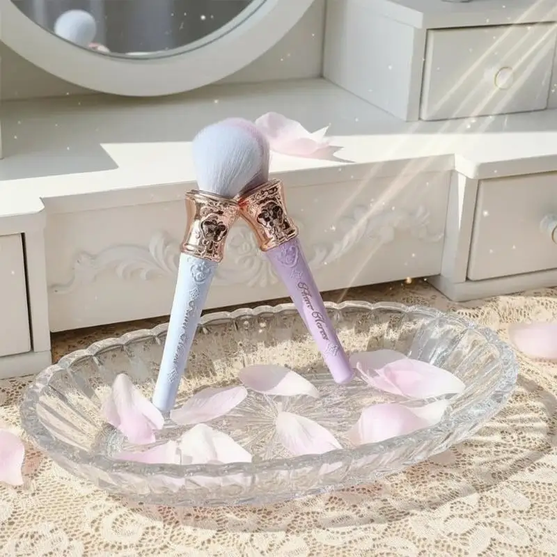 New Retro Relief Cosmetic Blush Brush Loose Powder Portable For Cheek Foundation Blusher Fluffy Conditioning Makeup Tool