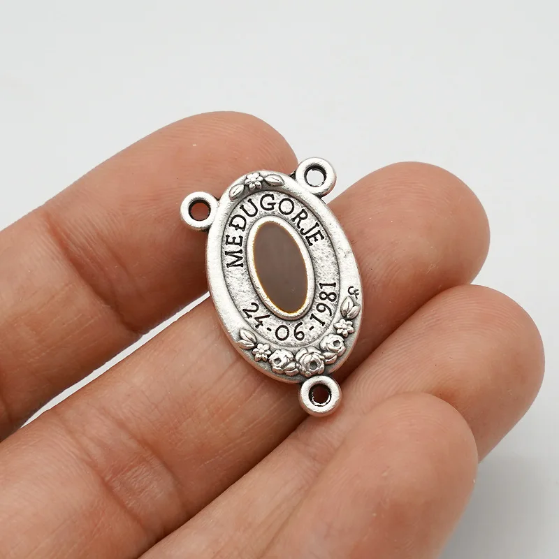 Our Lady of Mazurkoye Cameo Enamel Alloy Connection Pendant Necklace Bracelet Jewelry DIY Connection Accessories