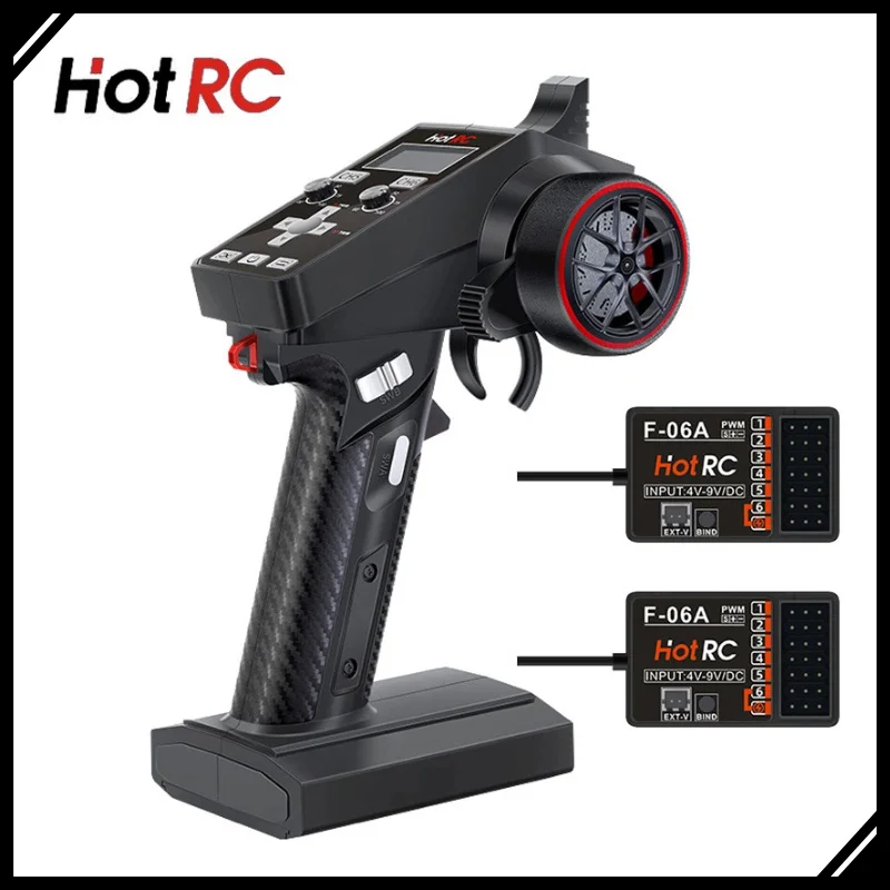 

HOTRC CT-6A 2.4G Pistol Grip Transmitter 6CH Radio Remote Controller for RC Car Boat Model Multi Channel Control System