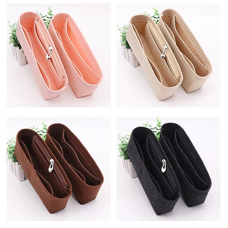 1PC Felt Insert Bag Organizer Makeup Organizers Liner Perfect for Brand Women's Handbags For And Cosmetic Bags