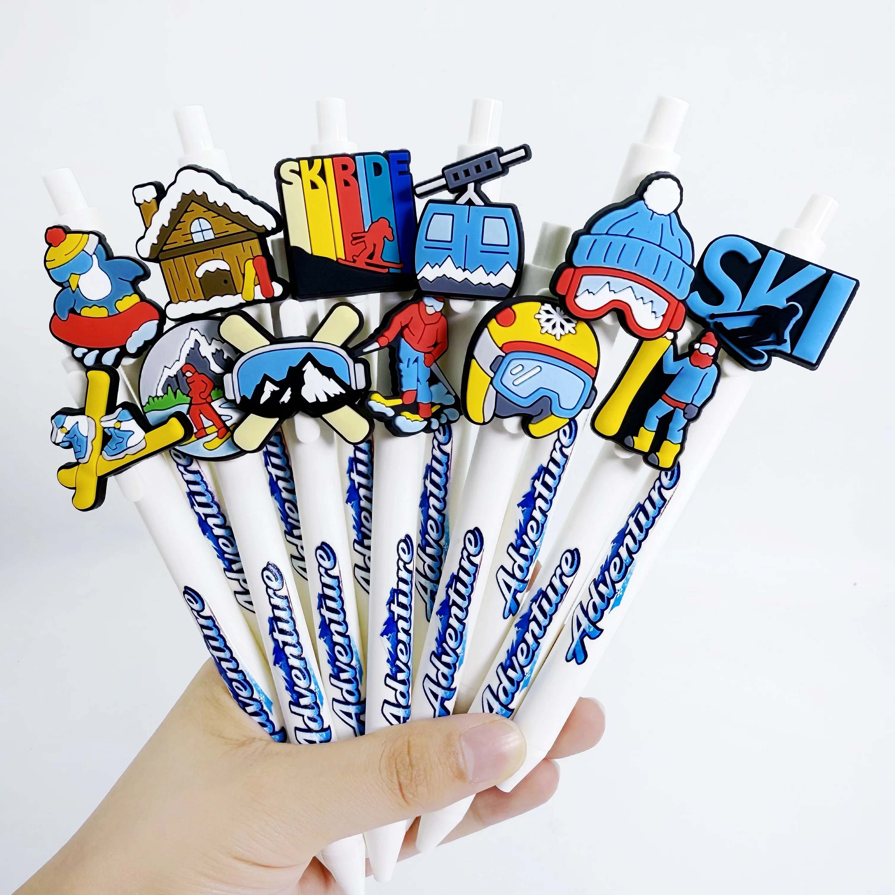 

12 шт./24 шт., шариковая ручка для зимнего катания на лыжах, креативная шариковая ручка для катания на коньках, студенческая подарочная ручка для письма