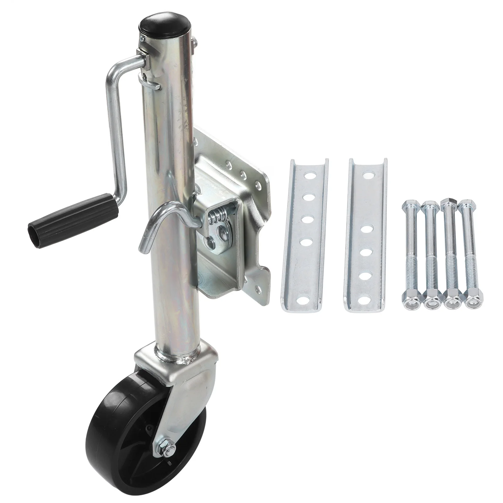 

Swivel Trailer Tongue Jack Heavy Duty Fold Up Trailer Jack 1200lbs Adjustable Swivel Trailer Tongue Jack with 6in Wheel for RV