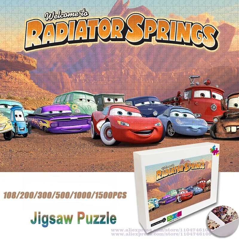 

Disney Cars Puzzle Jigsaw Cartoon Anime Jigsaw 108/200/300/500/1000/1500 Pieces Unisex Intelligence Puzzles with Unique Box