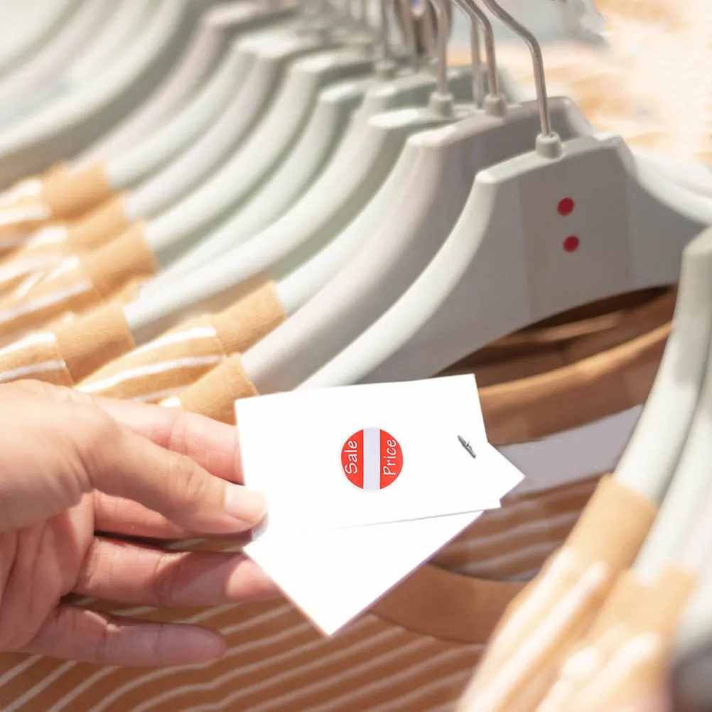 

4pcs 4 Rolls Sales Tags Price Label Paper Market Sticker Supermarket Sale Pricing Stickers Self-Adhesive Retail Labels