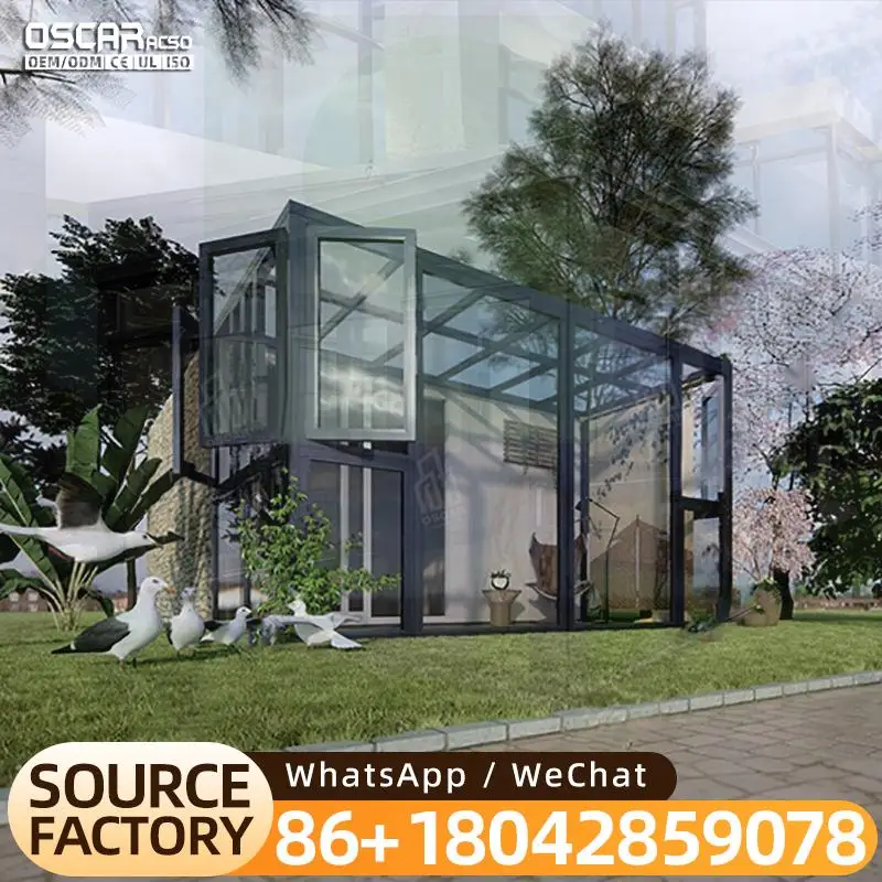 Customized Slant Sunroom Conservatory Aluminum Veranda Glass Sun Room for China Home Garden Patio sunroom
