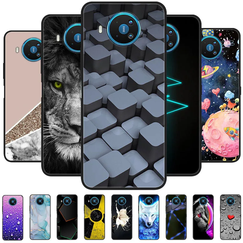 For Nokia 8.3 5G Case Silicone Soft  Cool Animal TPU Black Covers for Nokia X10 X20 X 20 Bumper Protective for NokiaX20 8.3 5G