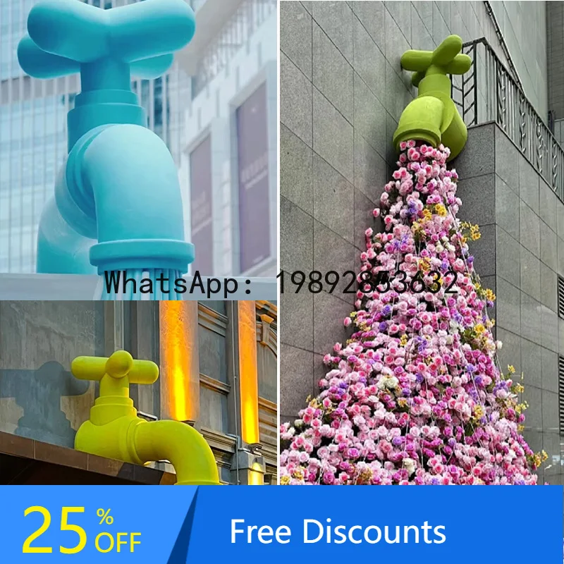 

ZK Waterfall Flower Decoration Check-in Props Mall Romantic Event Props Scenic Spot Traffic Check-in Ornaments