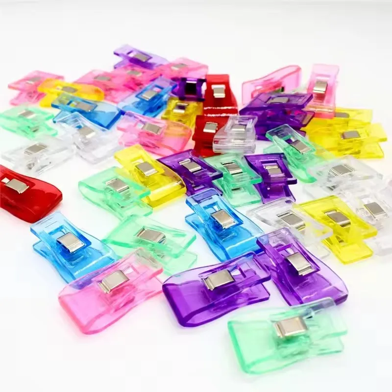 

PVC Plastic Clips for Patchwork Sewing, DIY Crafts, Quilting Clamp, Clover Wonder, Fixed Sewing Tools, 3.3x1.8cm, 100Pcs