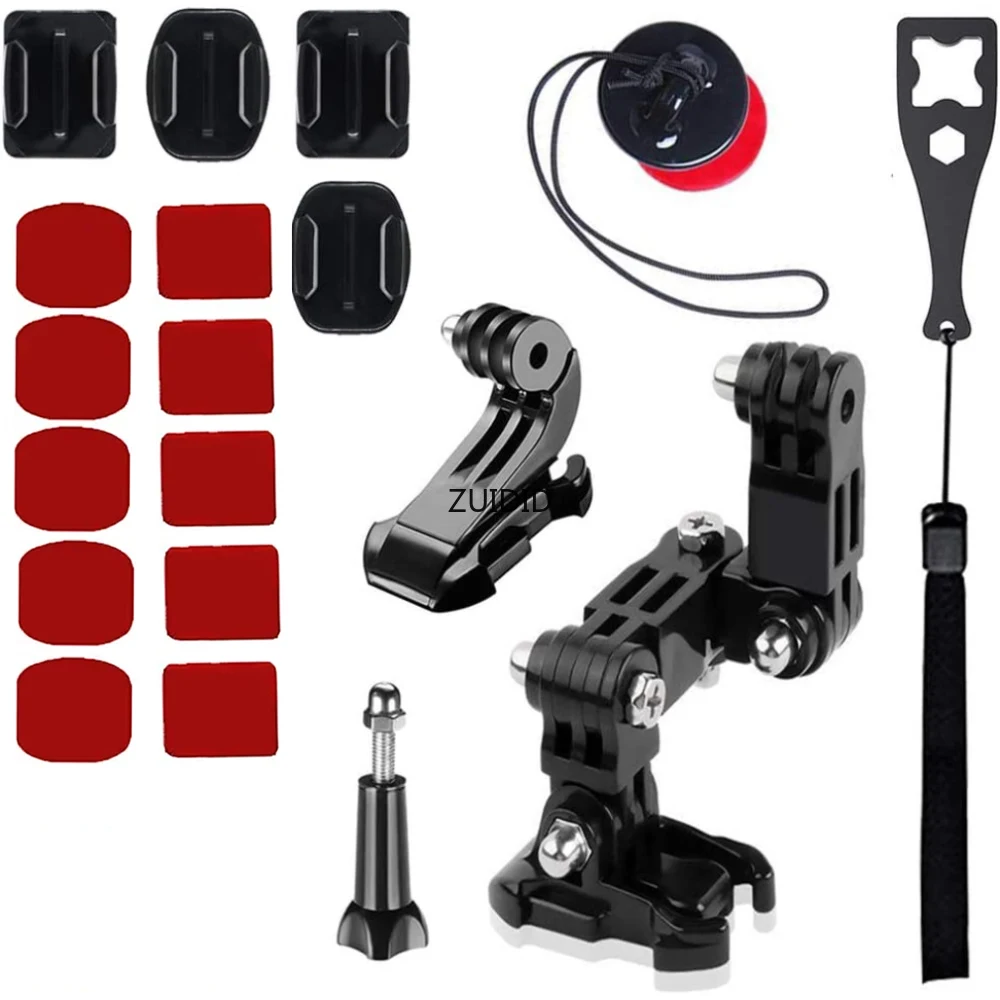 ملحقات الكاميرا الرياضية خوذة الذقن جبل قوس ل GoPro Hero11 10 9 SJCAM دراجة نارية خوذة الذقن جبل اكسسوارات مجموعة