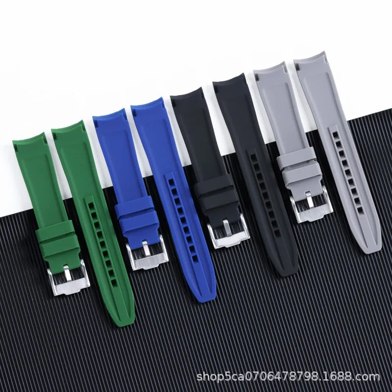 20 22mm Silicone Watch Band Strap for Rolex Submariner Yacht Master Green Blue Black Water Ghost Sports Wristwatch Accessories