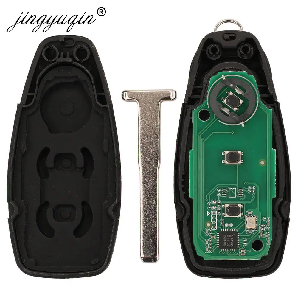 Jingyuqin KR55WK48801 clé à distance intelligente pour Ford Focus c-max Mondeo Kuga Fiesta b-max 433/434Mhz 4D63 80Bit Intelligent sans clé