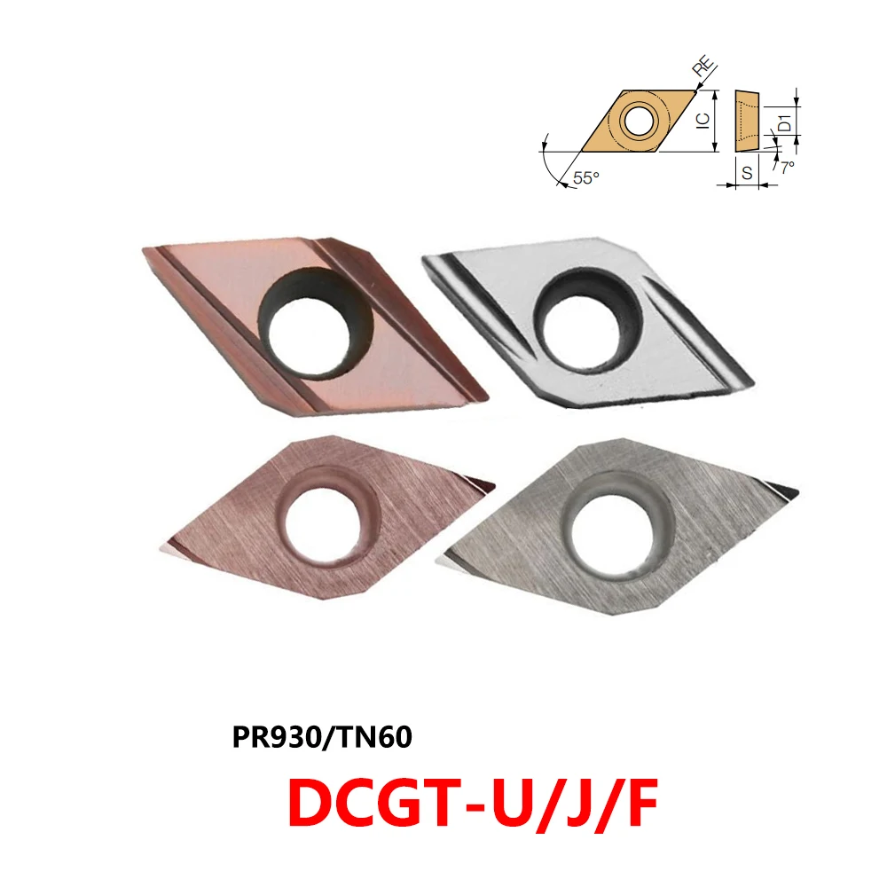

Оригинальные твердосплавные вставки, инструменты с ЧПУ, резак DCGT DCGT 070202 DCGT 070204 DCGT11T302 DCGT11T304 EL-ER-FR-FL-U-J F PR930 TN60 DCGT11T3