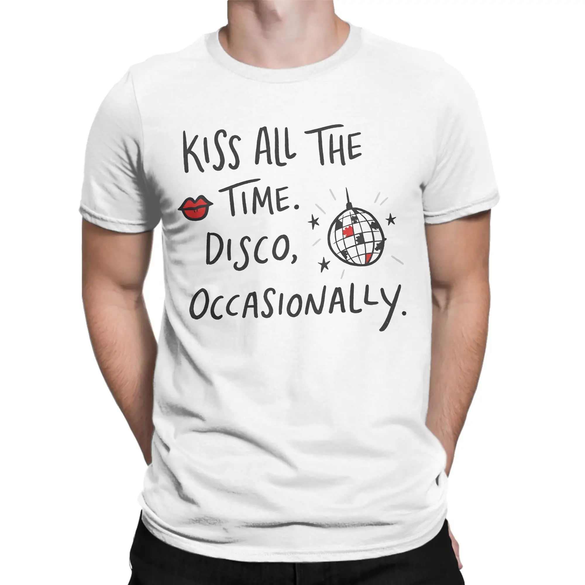 Men Kiss All the Time T Shirts Harrys Styles 2026 New Album Cotton Tops Novelty Short Sleeve Round Neck Tees Unique T-Shirts