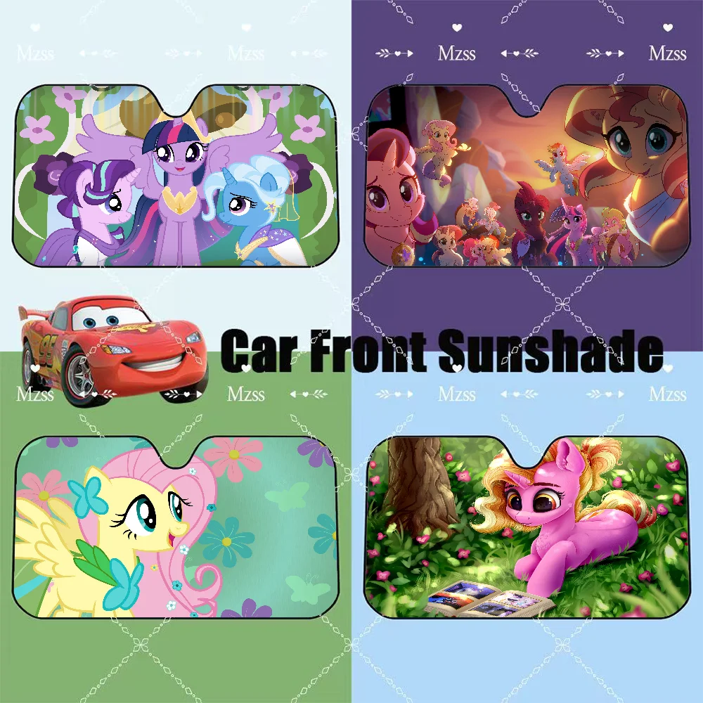 

Cartoon P-Pony P-Pattern Car SunShade Windscreen Front Window Visor 70x130cm Sun Visor Solar Protect Plaid Gift Novelty Car
