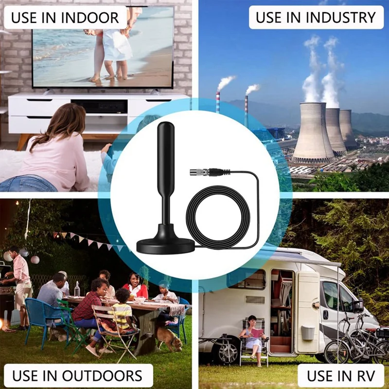 TV Antenna HDTV-T Digital TV Antenna High Gain For Indoor Outdoor Smart TV Signal Reception B