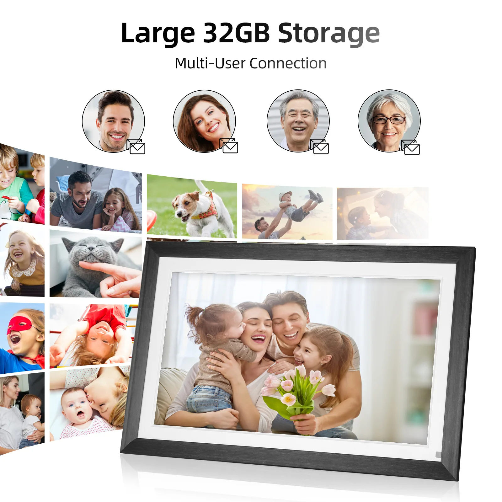 

15.6 Inch Smart Touch Screen Digital Photo Frame Cloud Photo Frameo Electronic Photo Album With MP3 Audio Format