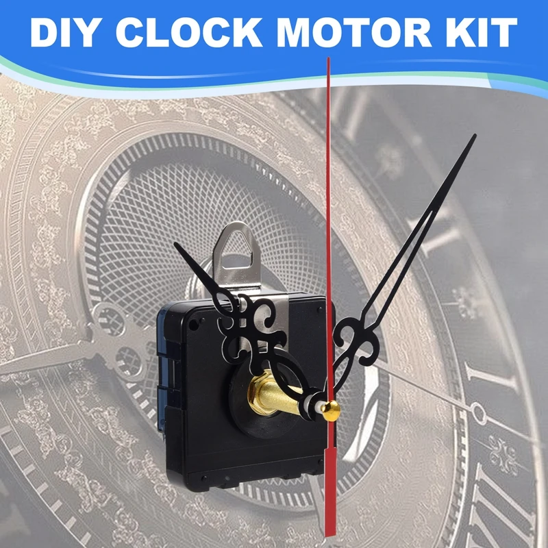 32mm Long Shaft DIY Quartz Clock Movement Mechanism with 5 Different Pairs Hands Wall Clock Repair Parts Replacement-DTB1