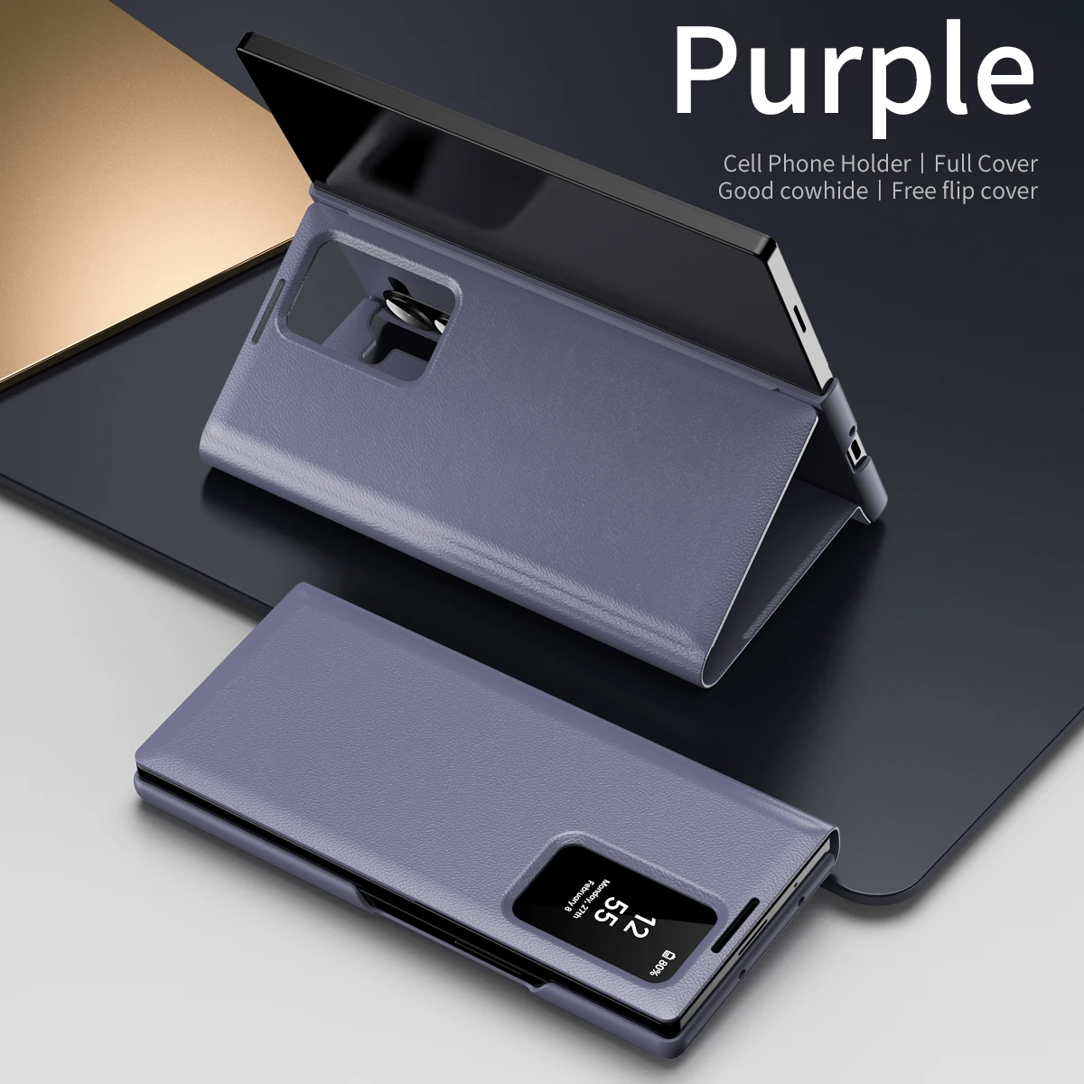 Funda de teléfono tipo billetera de cuero con inserción de tarjeta inteligente para Samsung Galaxy Z Fold 7 6 5 4 3 Fold7 Fold6 protección de bisagra cubierta a prueba de golpes
