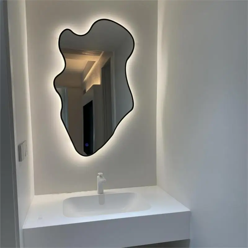 /Simple Vintage Mirror Xenomorph Irregular Cute Accent Luxury Modern Bedroom Mirror Space Saving Spiegels Postmodern Furniture
