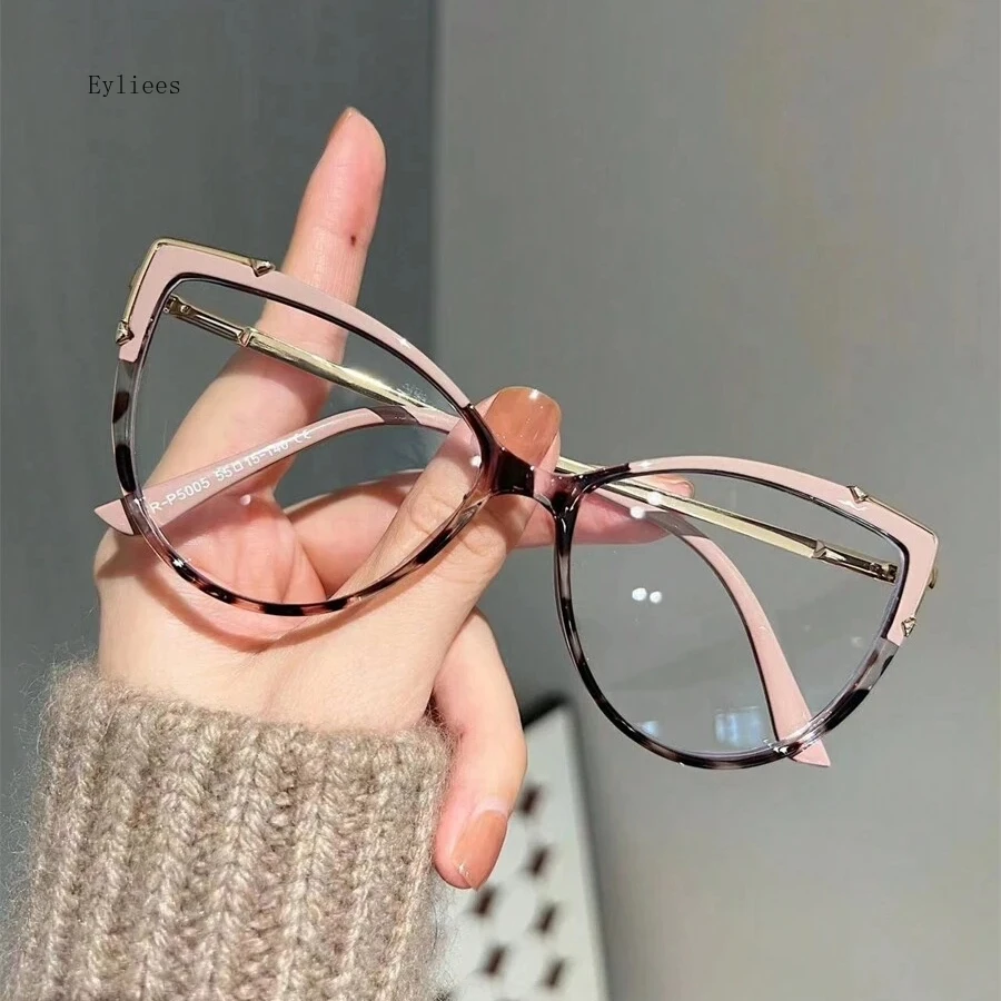 

TR90 Cat Eye Non-Prescription Glasses Clear Glasses Accessories óculos feminino óculos anti luz azul Blue Light Blocking Glasses