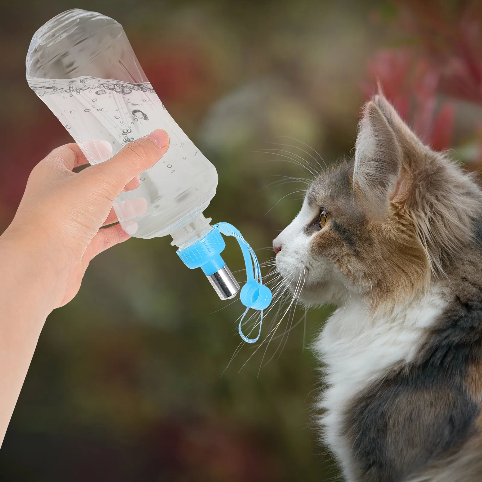 2 pezzi bottiglia d'acqua per animali domestici per cane gatto coniglio piccolo animale portatile a prova di perdite uso da viaggio all'aperto contenitore per bere durevole per
