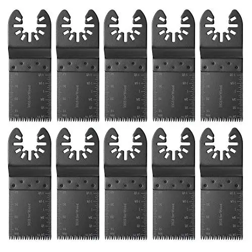 10pcs 35mm High Carbon Steel Saw Blades,Oscillating Multitool Quick Release Japan Precise Long Tooth Saw Blades for Dewalt