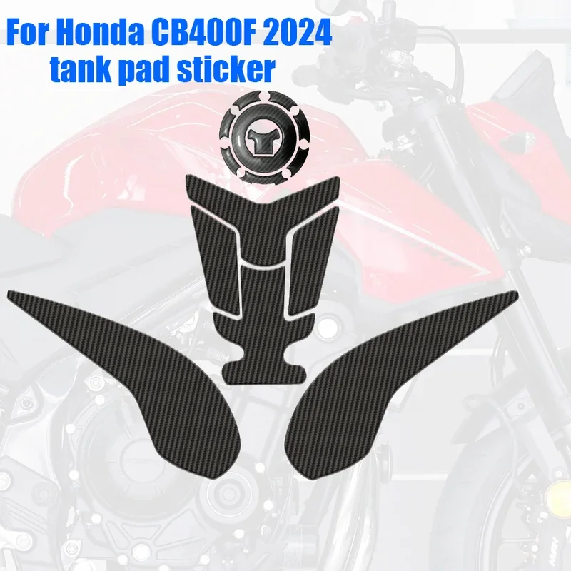 For Honda CB400F 2024 motorcycle anti slip fuel oil tank pad side knee grip decal protector water proof Sticke 3D