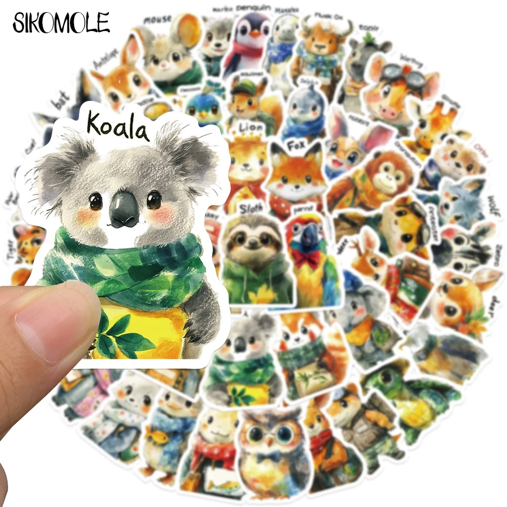 10/30/50pcs การ์ตูนสัตว์น่ารักชื่อ Caption Graffiti สติกเกอร์ความงามตู้เย็นแล็ปท็อปโทรศัพท์ไดอารี่เครื่องเขียนสติกเกอร์ของเล่นเด็ก