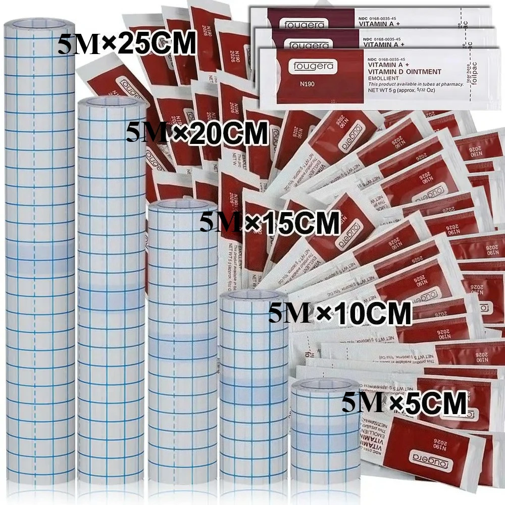 Waterproof Tattoo Aftercare Film and Tattoo Aftercare Cream Adhesive Bandages PU Tape Protective Skin Healing Wrap Roll
