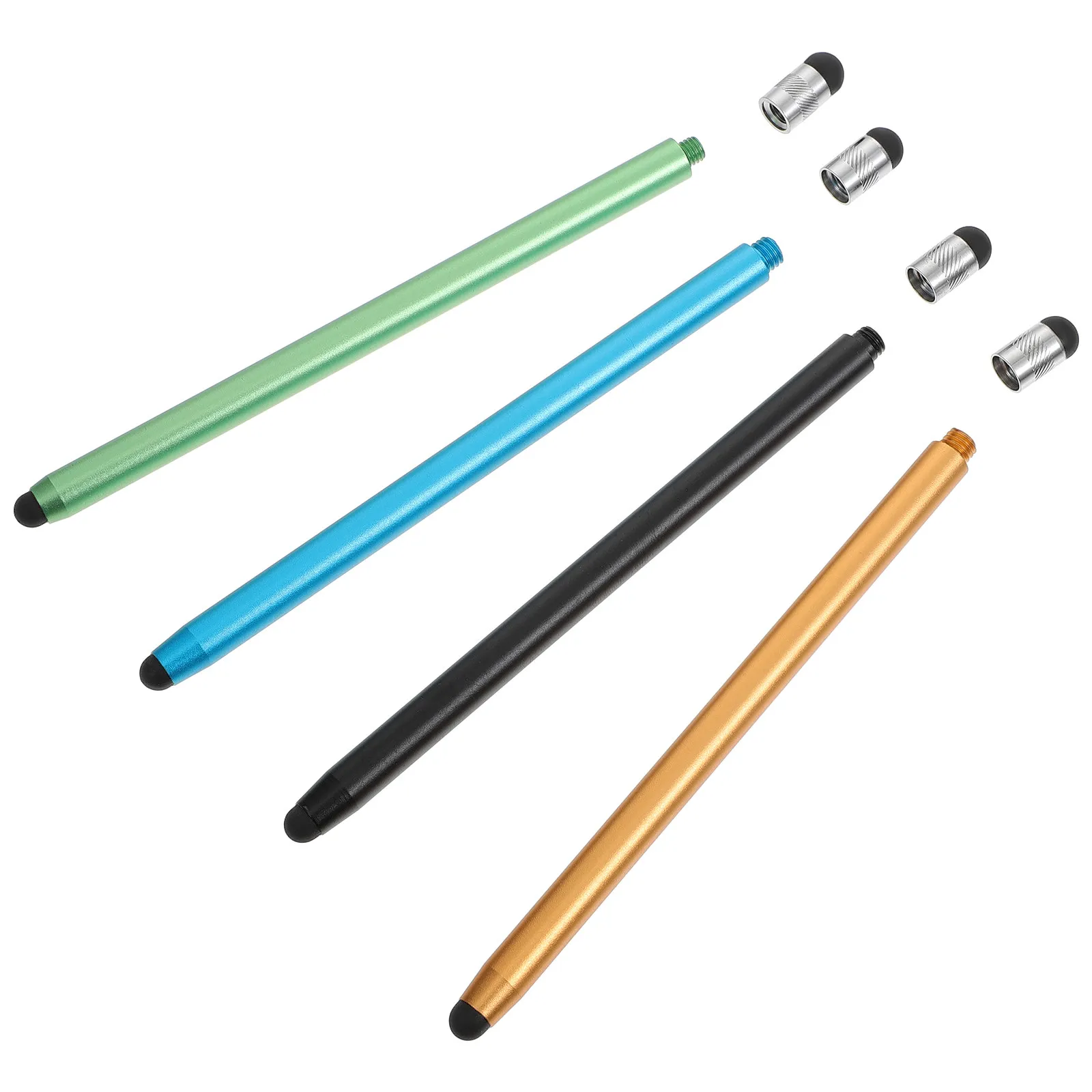 

4Pcs Premium Aluminum Capacitive Stylus Pen Silent High-Sensitivity Touch Screen Writing Tool for Smartphones Tablets and