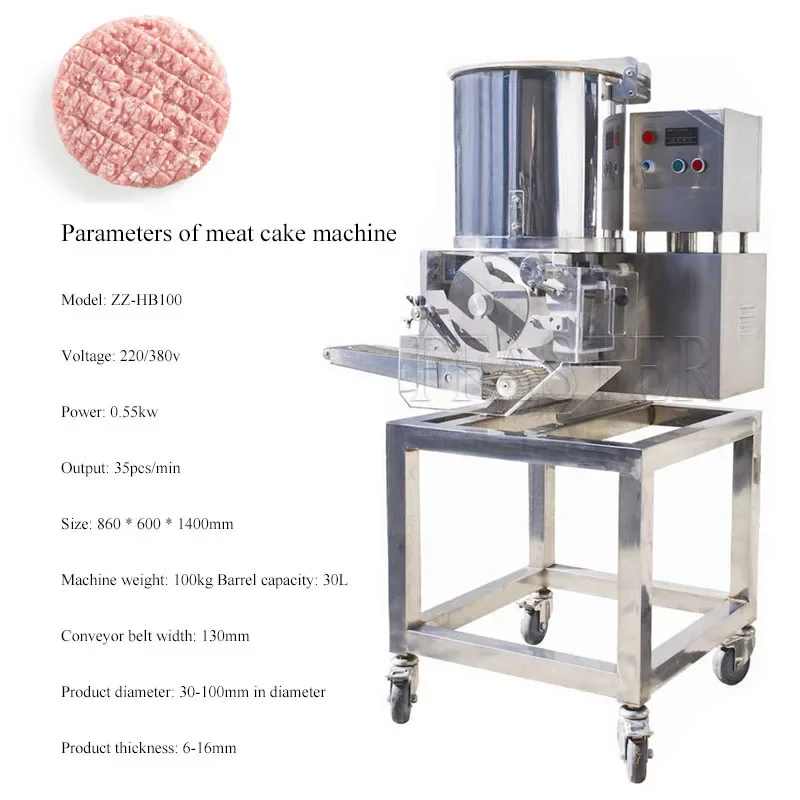 Buruimu Automatic 6-16mm Round Square Star Shape Nugget Falafel Meat Patty Maker Making Machine