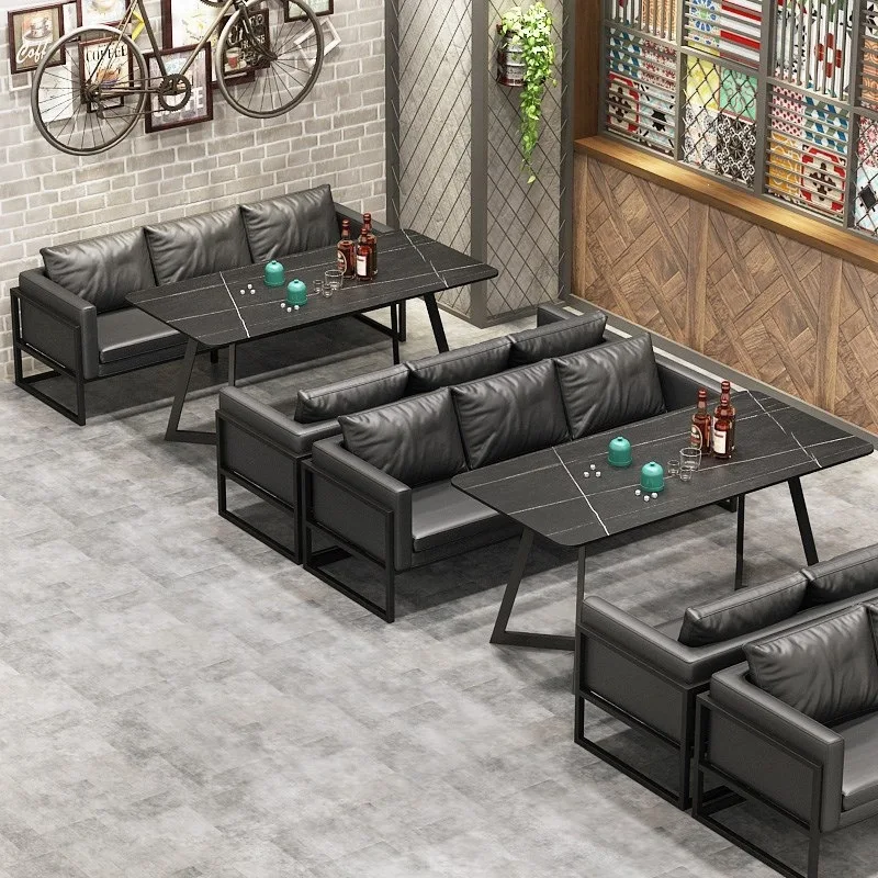 Home Theater Cafe Dining Bar Commercial Table and Chair Slate y
