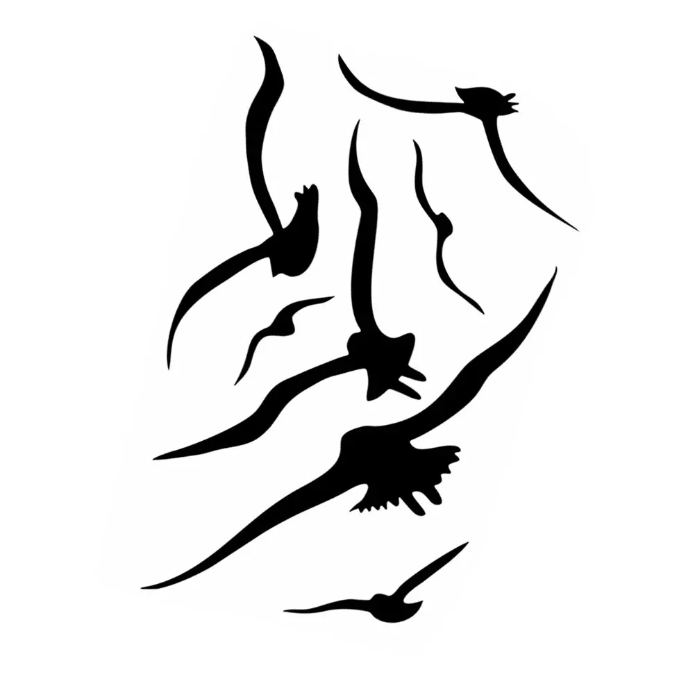 30cm x 45cm Stylish Black Seagull Wall Sticker PVC Material for Living Room Bedroom For DIY Home Interior Decoration