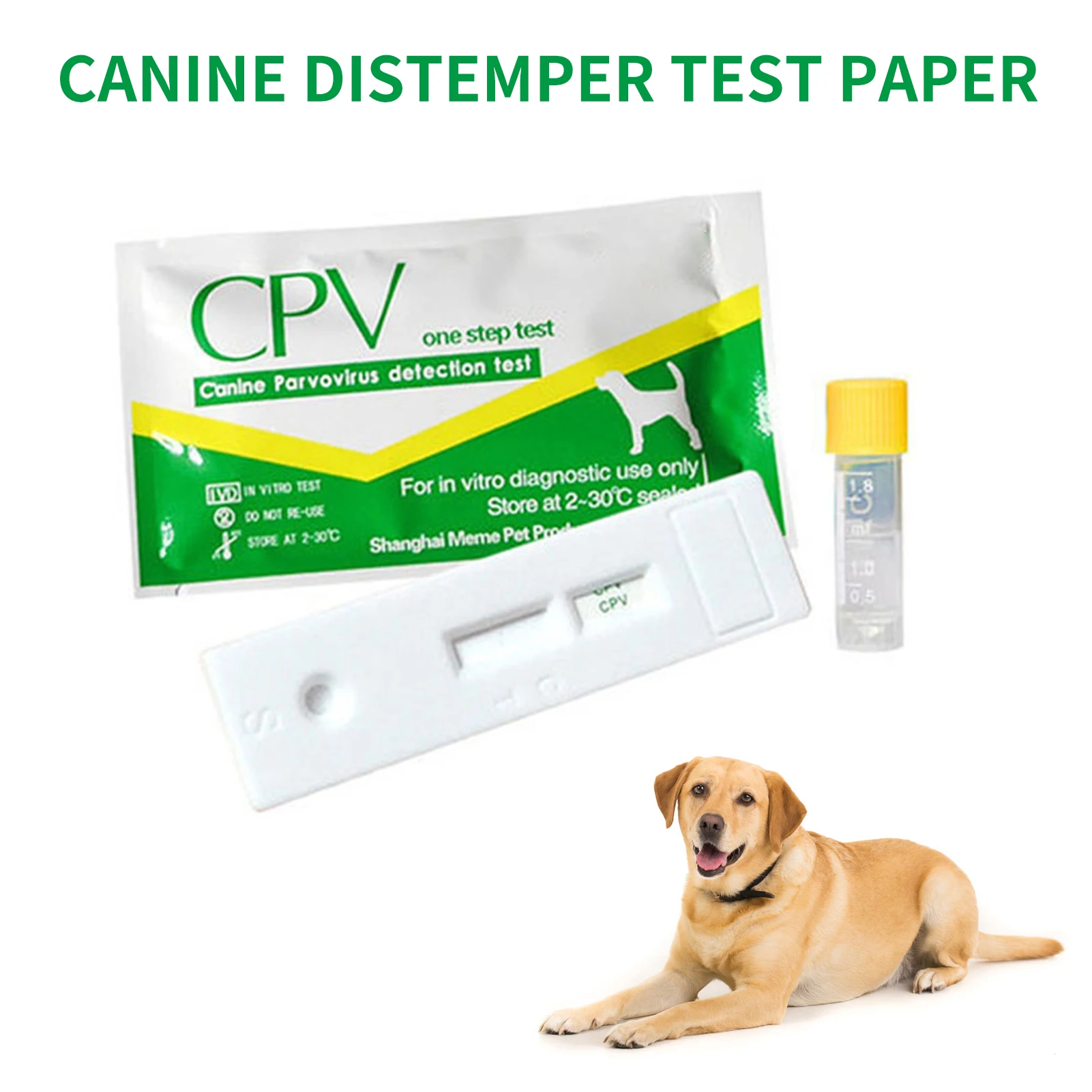 Papel de prueba de Distemper canino, Kit de prueba de gusano y Parvo, adecuado solo para uso veterinario