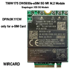 WIRCARD Dell 노트북용 모듈, 위도 5430 7330, T99W175 DW5930e-eSIM X55 5G, DP/N 0K1YCW