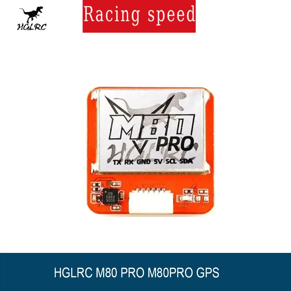 

HGLRC M80 PRO GPS Module with QMC5883 Compass - Supports GLONASS, Galileo, QZSS, SBAS, BDS, 5V Power for FPV RC Racing Drone