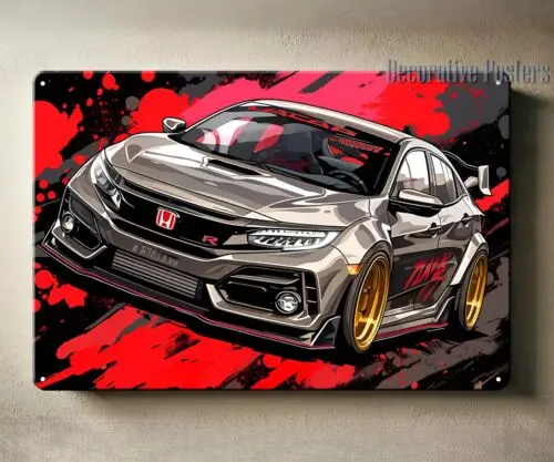 Type-R Car Metal Poster - Collectable Tin Sign - Size 20x30cm